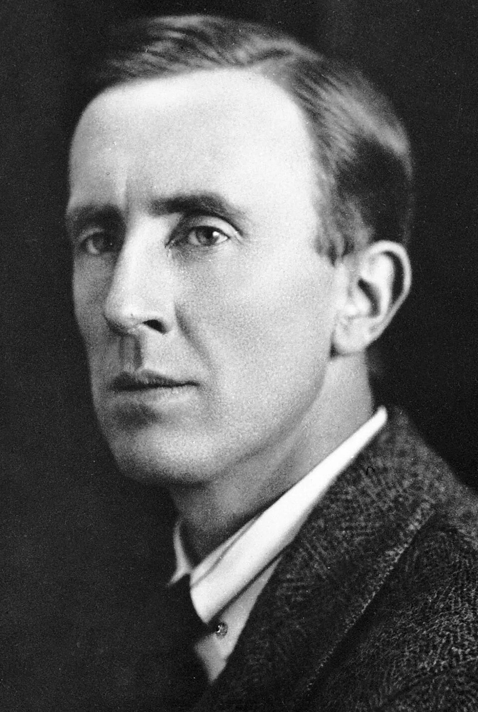 Black-and-white portrait of J.R.R. Tolkien, circa 1925